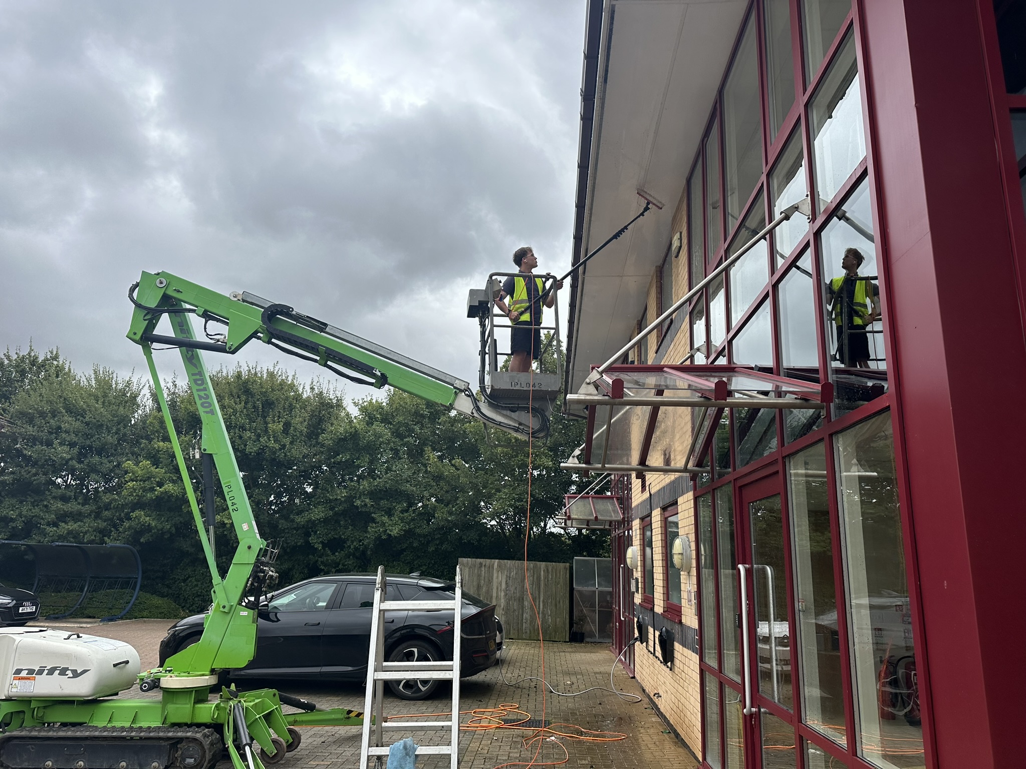 Commercial windows after professional cleaning, Cambridgeshire area